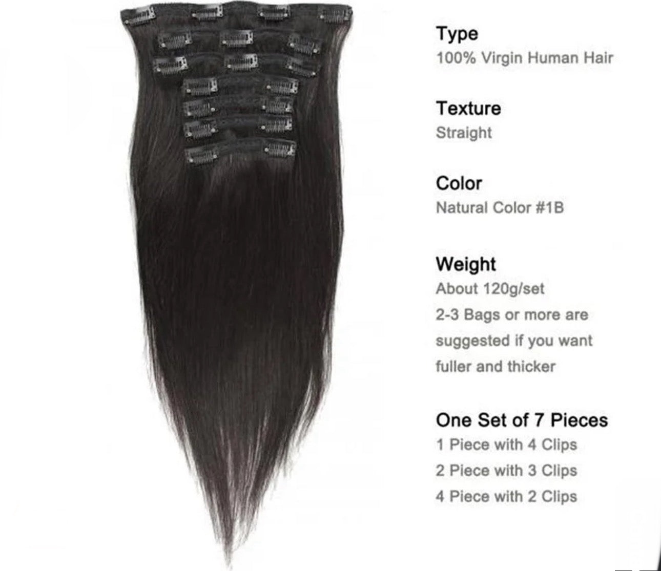 Straight Clip-Ins