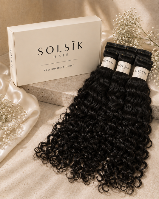 Raw Burmese Curly Clip-Ins